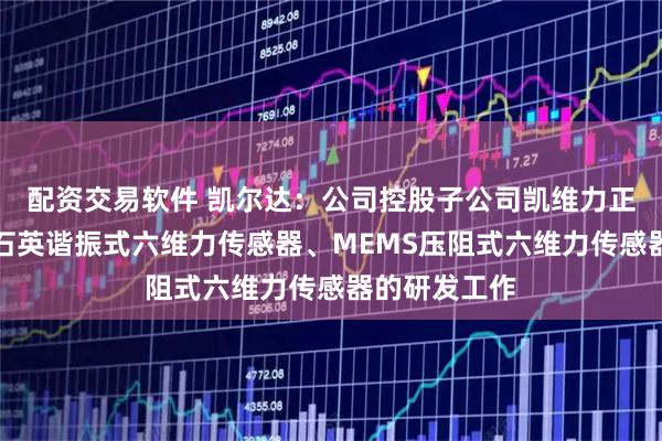 配资交易软件 凯尔达：公司控股子公司凯维力正在积极推进石英谐振式六维力传感器、MEMS压阻式六维力传感器的研发工作
